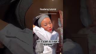 “urn a scarf into a chic headband for an effortless style 🧣✨ ScarfHairband QuickHairHack [upl. by Roque668]