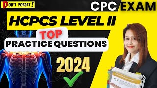 HCPCS Level II Practice Questions for CPC exam  Medical Coding [upl. by Aw945]