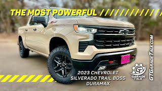 The Most Powerful Silverado 1500 2023 Chevy Silverado Trail Boss with Duramax [upl. by Irvine]