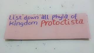 PHYLUMS OF KINGDOM PROTOCTISTA [upl. by Edroi]