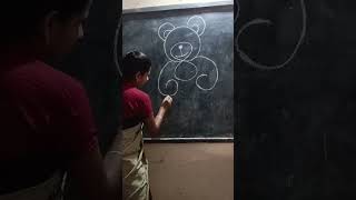 How to draw very easy Teddy bear 🧸 shorts trending drawing video [upl. by Elie385]