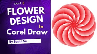 Flower design in corel draw  By Badal Sir  badalsir coreldraw viralvideo [upl. by Kistner960]