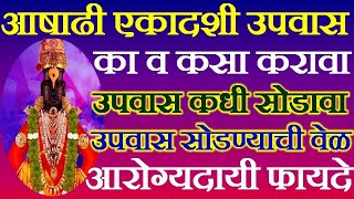 आषाढी एकादशीचा उपवास कसा करावा  How to fast Ashadi Ekadashi  Ashadhi Ekadashi Vrat  Upvas  fast [upl. by Barayon]