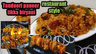 Tandoori paneer tikka biryani restaurant style [upl. by Chader]