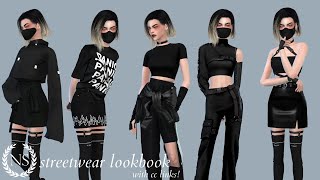 Streetwear Lookbook All CC Links Included The Sims 4 [upl. by Anoy]