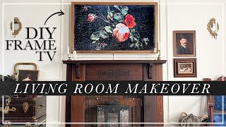 Charming Wall Moulding amp DIY TV Frame  Living Room Makeover Pt 2 [upl. by Ysnat]