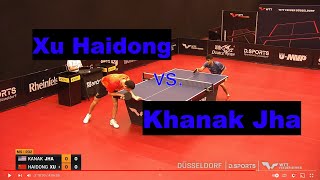 Xu Haidong vs Khanak Jha  Full Match  Short Form  R32  WTT Feeder Düsseldorf 2 [upl. by Llehsad]