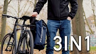 Fahrradtasche Rucksack Kombi 3in1 von Forrider  Der Vergleichssieger [upl. by Guinna536]