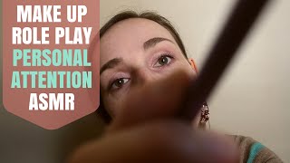 ASMR Personal Make Up Role Play Experience  Face Brushing Close up Attention [upl. by Alecia]