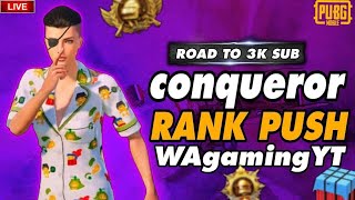 🔴ROAD TO 3K SUB😱PUBG Mobile🔴 RANK PUSC❤️ WAgamingYTpubgmobile ytshorts viral [upl. by Adnahsal]