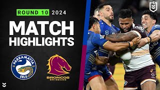 NRL 2024  Eels v Broncos  Match Highlights [upl. by Dulcia]