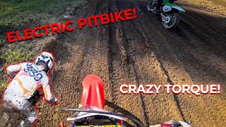 My First Pitbike Race On An Electric Bike Raw GoPro Laps [upl. by Carli]