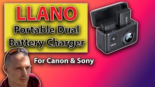 LLANO Portable Dual Battery Charger for Canon LPE6NH amp Sony NPFZ100 Batteries Review [upl. by Malti]