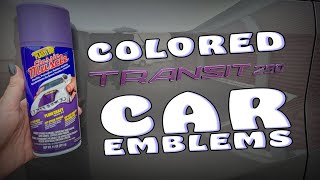 Customizing My Ford Transit with Purple Plasti Dip Full Emblem Tutorial [upl. by Eillod217]