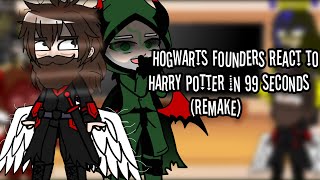 Founders of hogwarts react to harry potter in 99 secondsRemakeHarry PotterOriginal [upl. by Rimidalb]