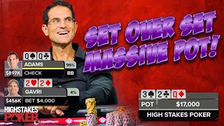 THIS ONE BLOWS UP Set over Set on High Stakes Poker [upl. by Gluck511]