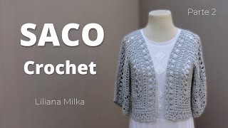 Saquito Saco de verano para mujer tejido a crochet 2 de 2 [upl. by Aulea]