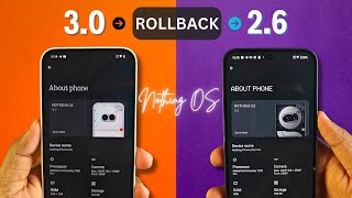 How to Downgrade from Nothing OS 30 Beta to Stable Nothing OS 26 [upl. by Adorne]