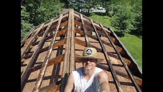 DYI Replacing roof on the garage  It was HOT outside [upl. by Eidod445]