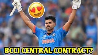 Shreyas Iyer to get BCCI Central Contract 😍🔥 Shreyas Iyer IPL 2024 Cricket News Facts [upl. by Hesther226]