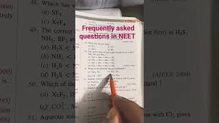 Frequently asked Most important questions from chemical bonding in Neet neet2024 chemicalbonding [upl. by Nosila]