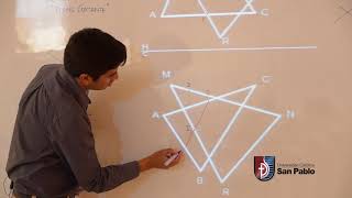 Intersección entre dos planos método del plano cortante  Dibujo Técnico  UCSPTutoriales [upl. by Hoopen]