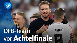 FußballEuropameisterschaft DFBTeam fiebert Gegner im Achtelfinale entgegen [upl. by Acirret]