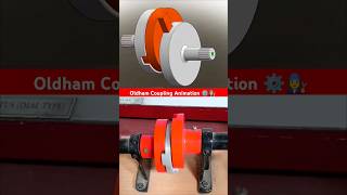 Oldham coupling animation ⚙️👩‍🔧 animation mechanical engineering 3d cad 🔥 [upl. by Analram]