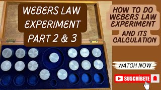 Webers Law experiment and calculations  MA Psychology  DAVV university [upl. by Eserahs]