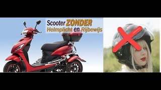 Scooter rijden zonder helm of rijbewijs ook na invoeren van de helmplicht op snorfietsen 112023 [upl. by Royal681]