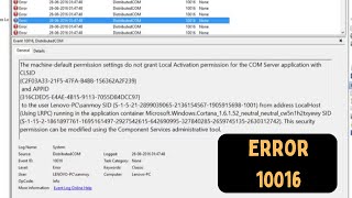 How To Fix the DistributedCOM Error 10016 in Windows 11 [upl. by Alysia]