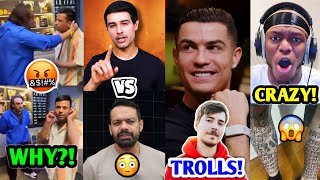 WHY Puneet Superstar got BEATEN by Influencer 😱 Dhruv Rathee Vs Flying Beast Ronaldo MrBeast [upl. by Gilburt]