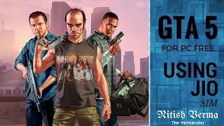 HINDI How to download GTA 5 for PC using JIO SIM [upl. by Dorisa704]