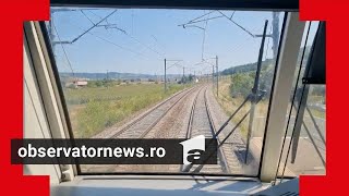 Minunea de pe calea ferată din România un tren chinezesc a atins 176 kmh pe un tronson modernizat [upl. by Lieno]