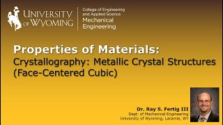 21a Crystallography Metallic Crystal Structures  FaceCentered Cubic Structures [upl. by Eseenaj]