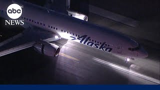 Alaska Airlines flight makes emergency landing after losing tire [upl. by Essilrahc377]