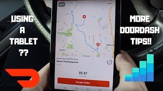 USING A TABLET FOR DOORDASH DoorDash Tips [upl. by Ahsead]