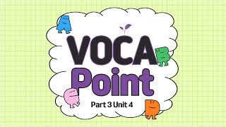 Voca Point 3 Unit 4 Wordlist [upl. by Dianthe]