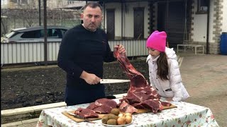 WILD BOAR MEAT on CHARCOAL [upl. by Yenahpets]