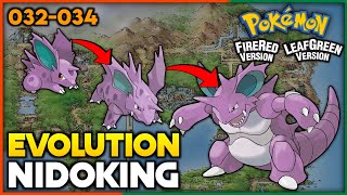 Pokemon Fire Red amp Leaf Green  How To Evolve Nidoran ♂ into Nidorino and Nidoking  Kanto Pokedex [upl. by Corley]