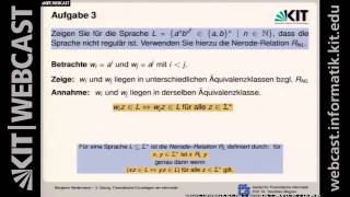 12 Minimierung von Automaten NerodeRelation TuringMaschinen [upl. by Caputto]