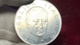 Coin 100 lire 1974 Italy Guglielmo Marconi [upl. by Euqnimod]