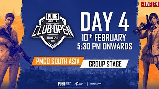 EN PMCO South Asia Group Stage Day 4  Spring Split  PUBG MOBILE CLUB OPEN 2020 [upl. by Yllehs]