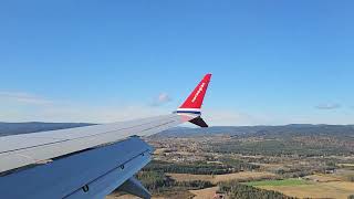 Landing at Gardermoen with Norwegian LNENS [upl. by Eseekram]