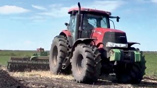 Case IH Puma 210 and Amazone Catros 60021 Трактор Кейс Пума 210 и Амацоне Катрос 6 [upl. by Saltsman]