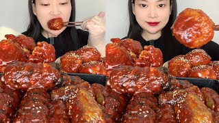 ASMR EP 1295 Mukbang 🔥 Fried food Noodles Delicious Pork eating show Eating Sound [upl. by Laktasic710]