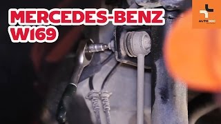 How to change front anti roll bar link on MERCEDESBENZ A W169 TUTORIAL  AUTODOC [upl. by Aihsital]