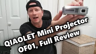 QIAOLET Mini Projector Rechargeable Ultra Portable DLP Projector OF01 Full Review [upl. by Imelida]