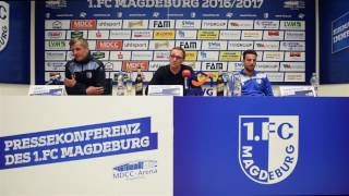 Pressekonferenz vor dem Spiel 1 FC Magdeburg gegen FSV Frankfurt [upl. by Seyler]