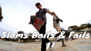 Crazy Skateboarding Slams Bails amp Fails 1 [upl. by Ellevehs]